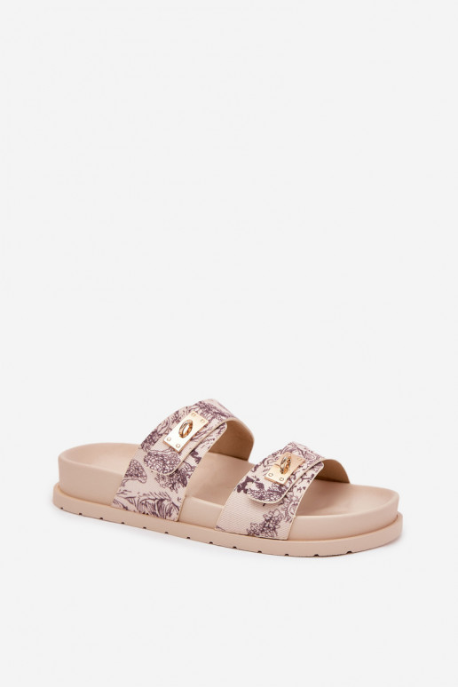 Mustriline naiste plätud platvormiga beeži värvi Sorina