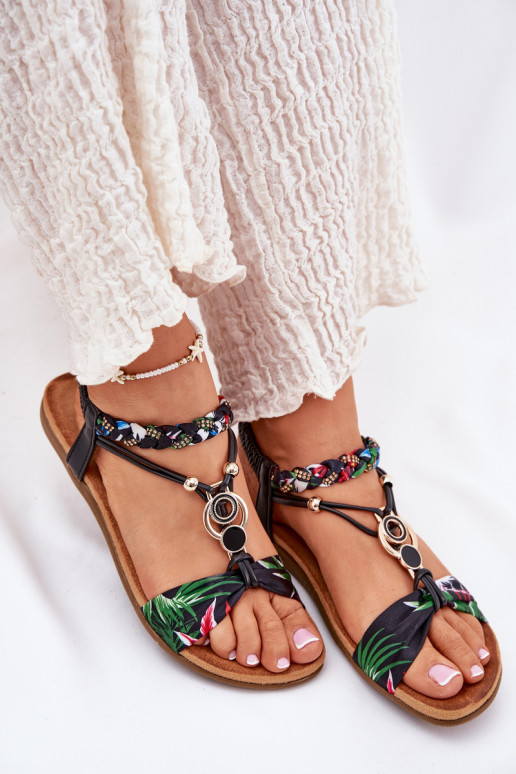 Sellel ondalad sandaalid Z Plecionymi Triibudem Ja Dekoratsioon Artiker 56C1318 msuud