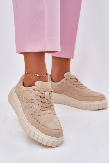 seemisnakhsed Sneakers tüüpi jalanõud Pealiste omad platvormiga beeži värvi Rilsisseena 2