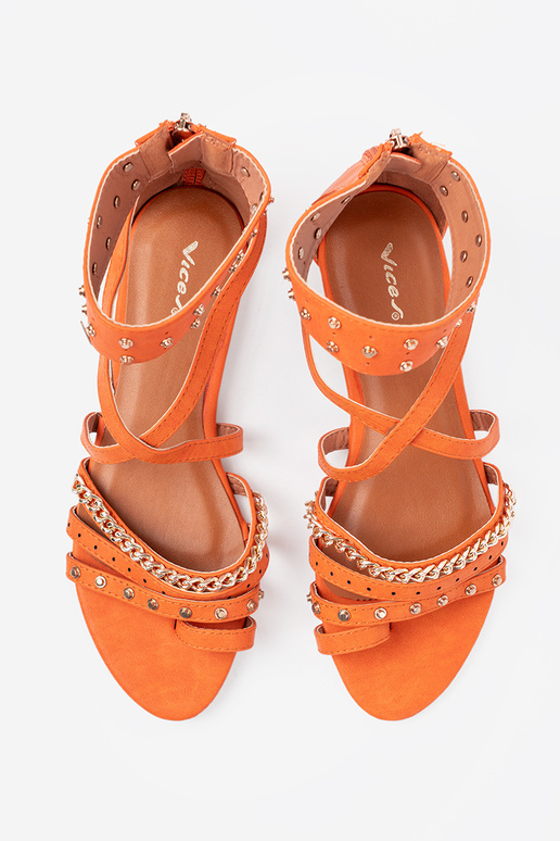 oranži värvi kingad boho neetidega oranži värvi kingad boho neetidega