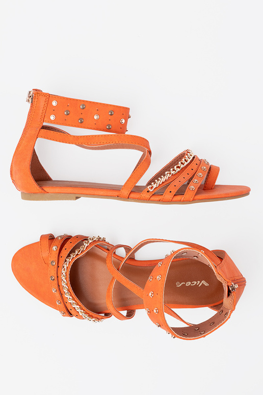 oranži värvi kingad boho neetidega oranži värvi kingad boho neetidega