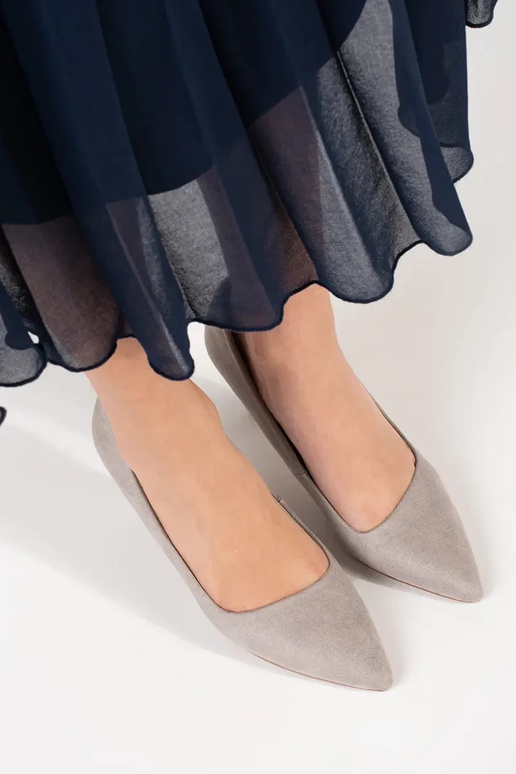 Halli värvi poolsaapad kõrgel kontsal