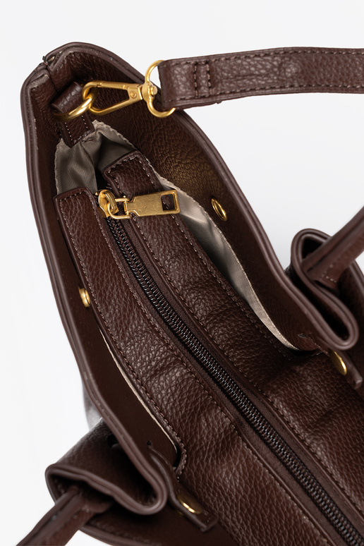 Pojemna torba sisse ciemnym brązie eko-nahast Pojemna torba sisse ciemnym brązie eko-nahast