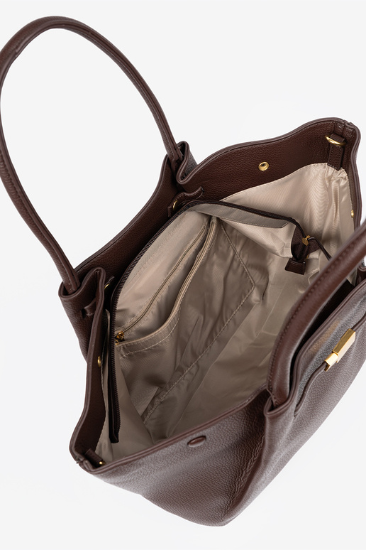 Pojemna torba sisse ciemnym brązie eko-nahast Pojemna torba sisse ciemnym brązie eko-nahast