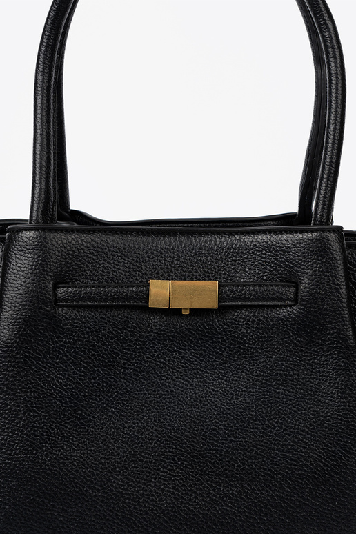 Klassikaline shopperka z fakturosisseanej skóry ekologicznej