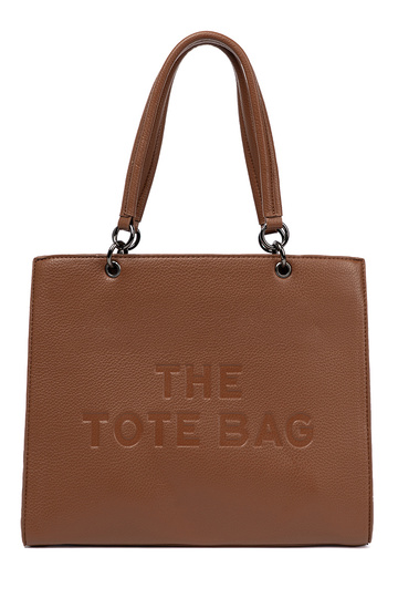 Käekott typu tote sisse ciepłym brązie 2