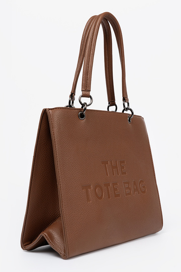 Käekott typu tote sisse ciepłym brązie