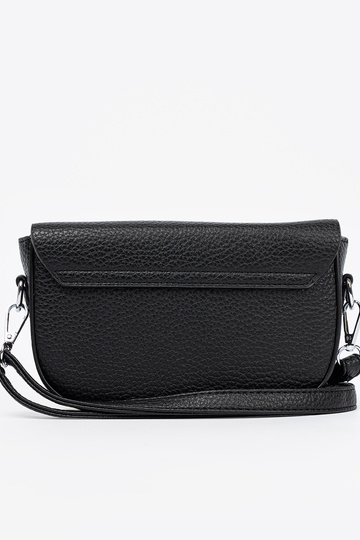 Kobieca Käekott must z dekoracyjnym zapięciem