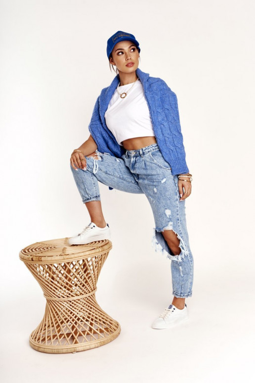 Stiilsed spordijalatsid naturaalsest nahast BIG STAR BB274211 Valge ja meresinine