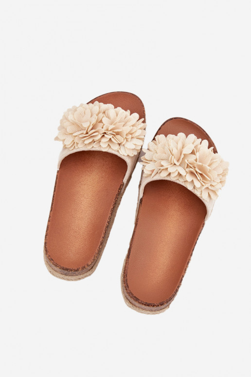 naiste plätud platvormiga Koos Ornatei Lillkami beeži värvi Tessara