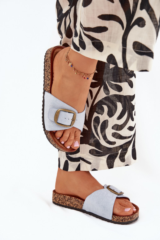 naiste plätud neetide ja pandlaga Korkosissea platvormil Sinist värvi Zavira naiste plätud neetide ja pandlaga Korkosissea platvormil Sinist värvi Zavira