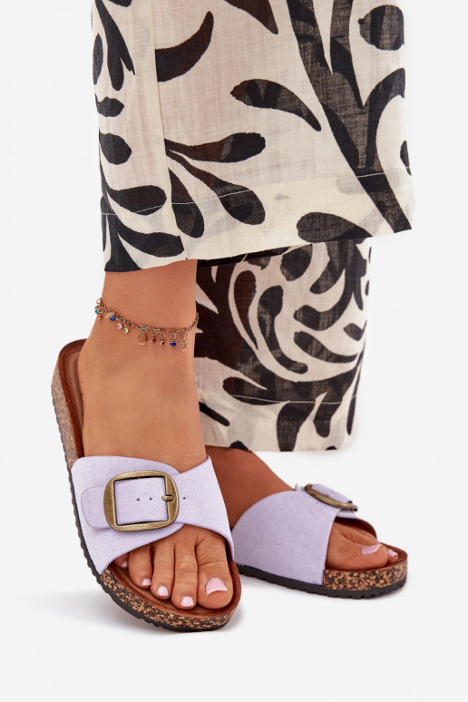 naiste plätud neetide ja pandlaga Korkosissea platvormil Violetne värv Zavira naiste plätud neetide ja pandlaga Korkosissea platvormil Violetne värv Zavira