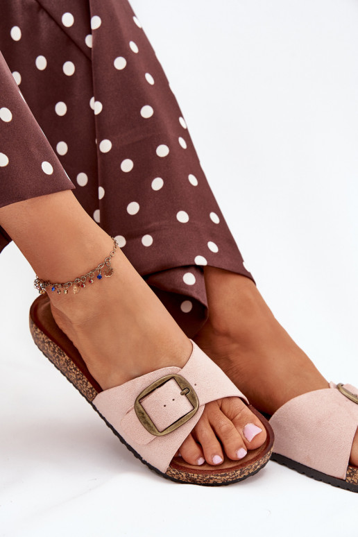 naiste plätud neetide ja pandlaga Korkosissea platvormil Tumeroosad värvi Zavira