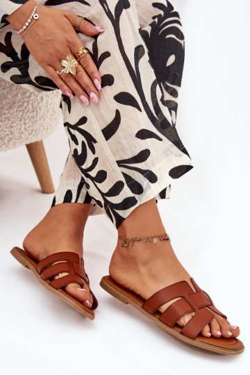 naiste plätud laiade nööridega pruunid värvi Mirona