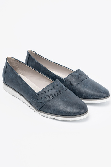 tumesinist värvi mokassiinid valge talla peal