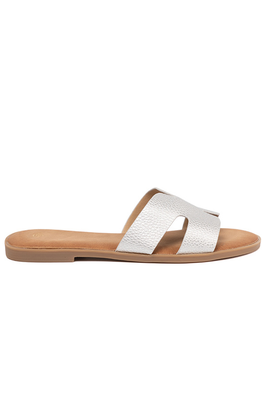 Hõbedat värvi plätud naiste omad z sisseycięciami Hõbedat värvi plätud naiste omad z sisseycięciami