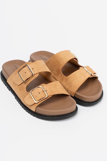 Pruunid värvi plätud naiste omad ze kuldnemi klamrami