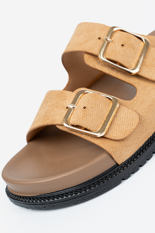 Pruunid värvi plätud naiste omad ze kuldnemi klamrami