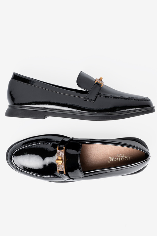Elegantsed lakitud mokassiinid z złotą ozdobą Elegantsed lakitud mokassiinid z złotą ozdobą