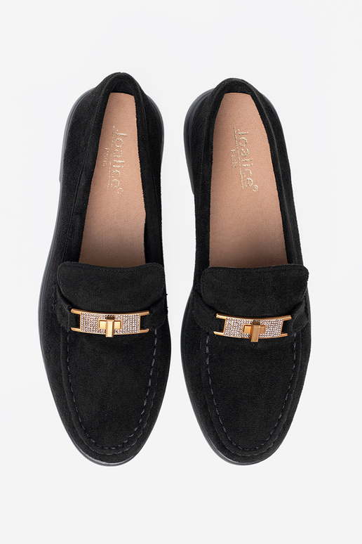 msuud seemisnahk mokassiinid z elegancką złotą ozdobą