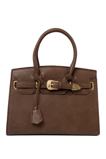 Pruunid värvi Käekott dekoratiivse pandlaga sisse kuldnem kolorze 2