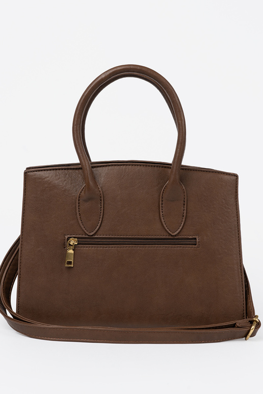 Pruunid värvi Käekott dekoratiivse pandlaga sisse kuldnem kolorze