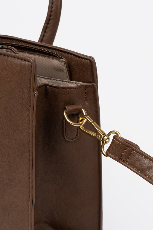 Pruunid värvi Käekott dekoratiivse pandlaga sisse kuldnem kolorze