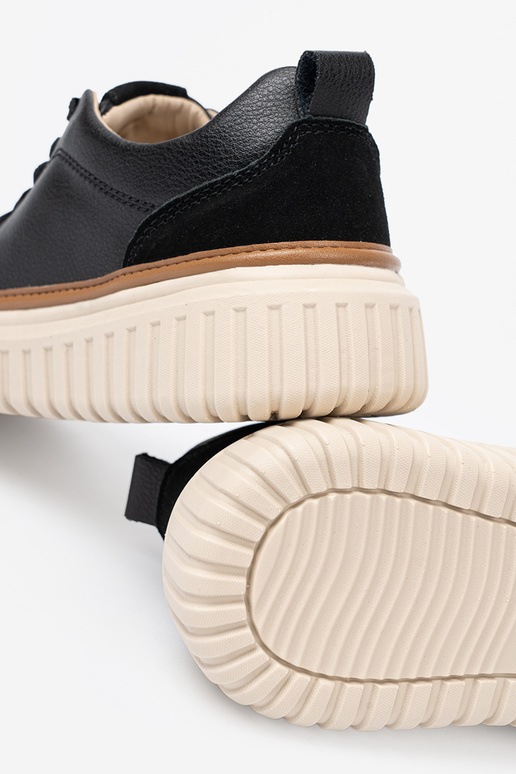 msuud Pealiste kingad nahk na beežj platformie Sergio Leone