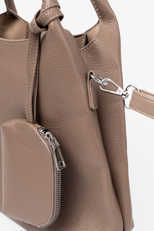 Elegantne tumebeež Käekott z kosmetyczką sisse środku