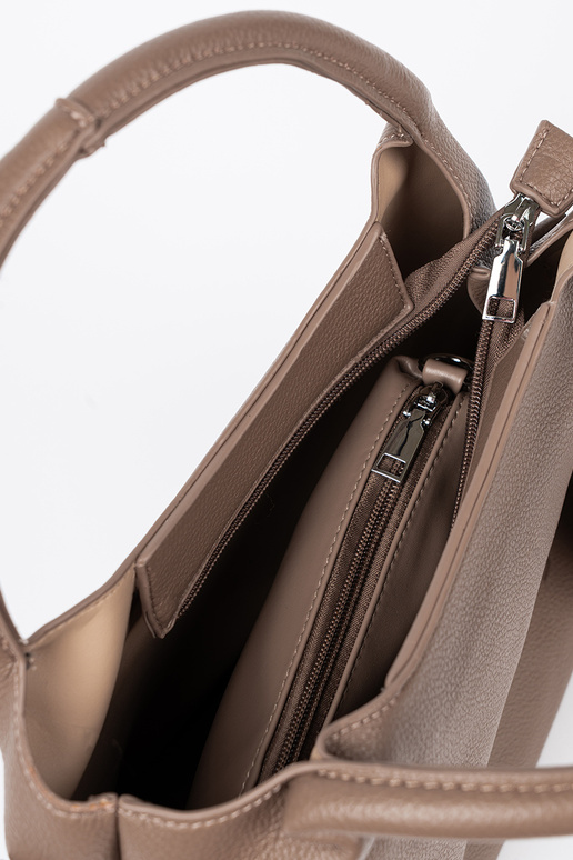 Elegantne tumebeež Käekott z kosmetyczką sisse środku