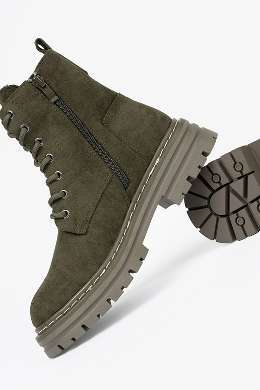 khakivärvi naiste omad Saapad z zamszosisseym sisseykończeniem Sergio Leone