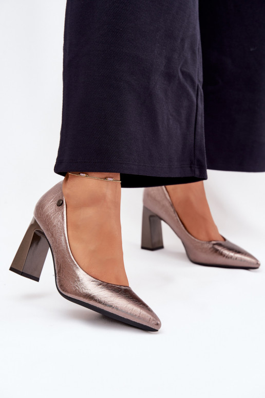 Kõrge kontsaga kingad Vinceza 62252 halli värvi