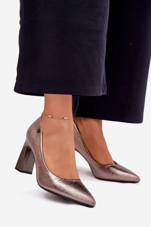 Kõrge kontsaga kingad Vinceza 62252 halli värvi