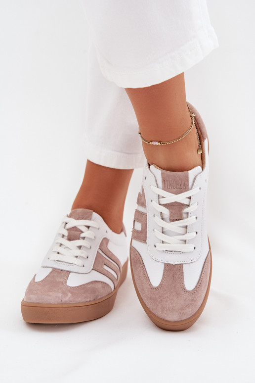 Pealhk Sneakers tüüpi jalanõud Pealiste omad Vinceza 79557 Valget-beeži värvi