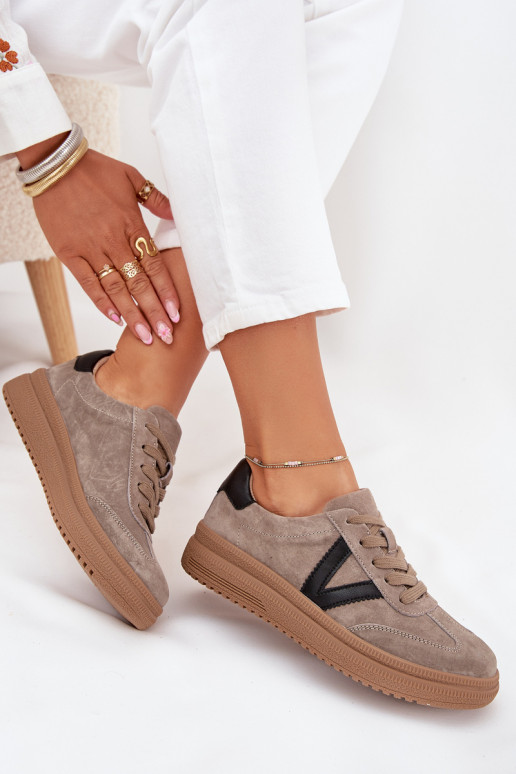 seemisnakhsed Sneakers tüüpi jalanõud Pealiste omad platvormiga Vinceza 79562 beeži värvi seemisnakhsed Sneakers tüüpi jalanõud Pealiste omad platvormiga Vinceza 79562 beeži värvi