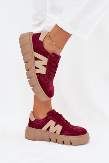 seemisnakhsed Pealiste omad Sneakers tüüpi jalanõud platvormiga Vinceza 79561 bordoo-värvi 2