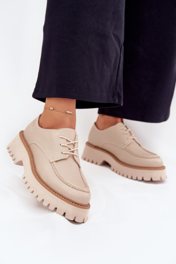 jalatsid naiste mokassiinid Paeltega Big Star NN274053 beeži värvi 2