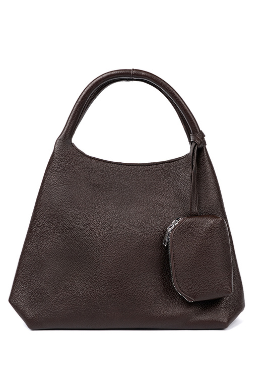 Elegantne Pruun Käekott z kosmetyczką sisse środku