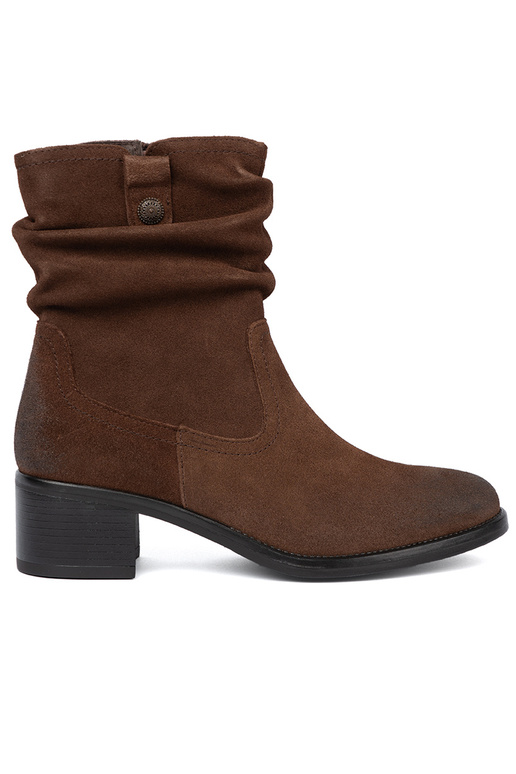 pruunid värvi nahk lumesaapad volangilise ülaosaga Sergio Leone