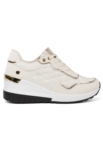 beeži värvi Pealiste kingad z połyskującymi kuldnemi akcentami 2