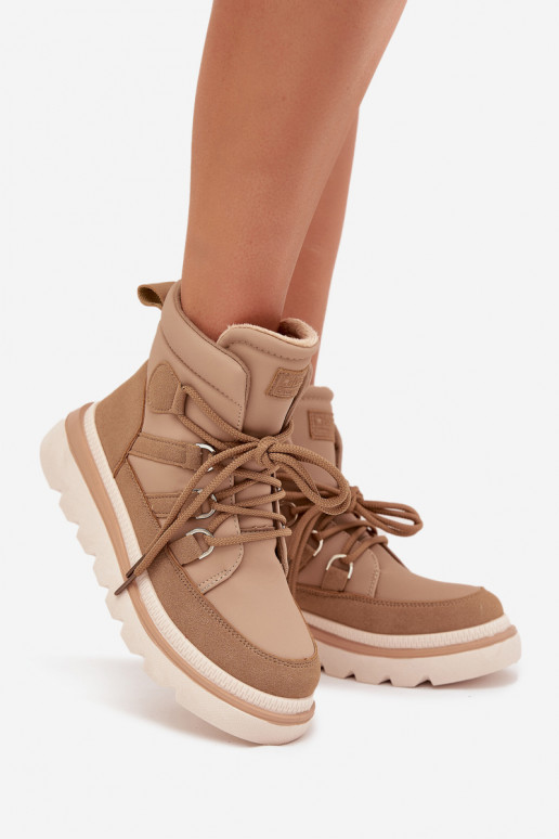 Pealiste poolsaapad platvormiga pruunid värvi Liorae Pealiste poolsaapad platvormiga pruunid värvi Liorae