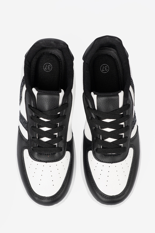 Stiilne must-valge värv Pealiste kingad z säraosisseymi sissestasissekami