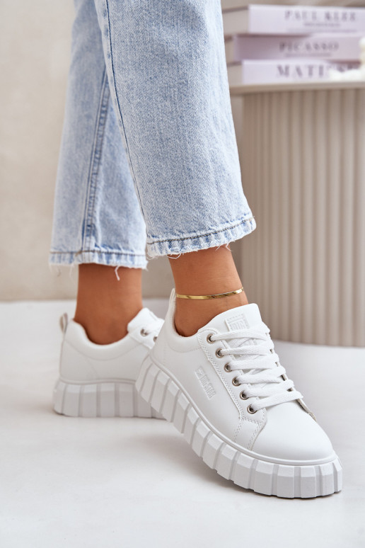 voodriga Sneakers tüüpi jalanõud Pealiste omad Big Star MM274616 valget värvi voodriga Sneakers tüüpi jalanõud Pealiste omad Big Star MM274616 valget värvi