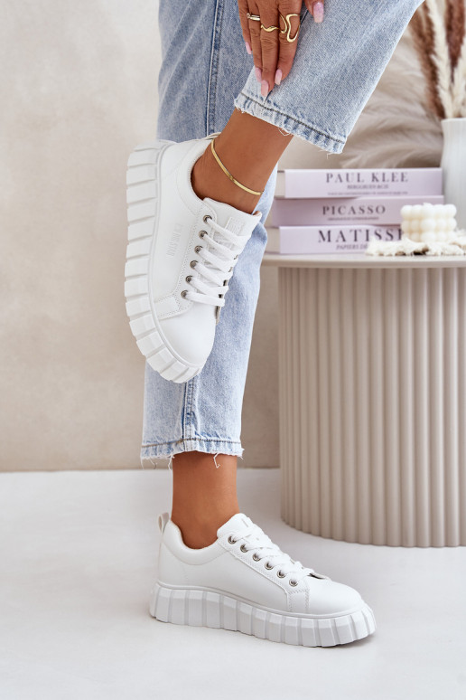 voodriga Sneakers tüüpi jalanõud Pealiste omad Big Star MM274616 valget värvi voodriga Sneakers tüüpi jalanõud Pealiste omad Big Star MM274616 valget värvi