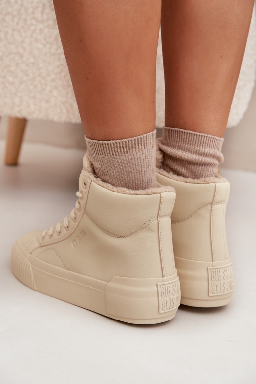 voodriga naiste saapad platvormiga Big Star OO274795 beeži värvi