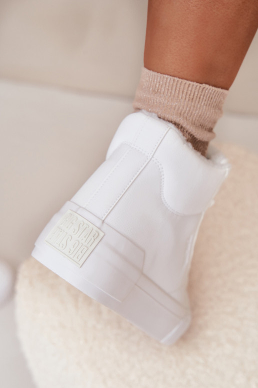 voodriga naiste saapad platvormiga Big Star OO274794 valget värvi