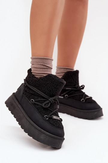 nööpidega lumesaapad Pealiste omad platvormiga karusnahaga Typu Baranek Big Star SS274109 msuud