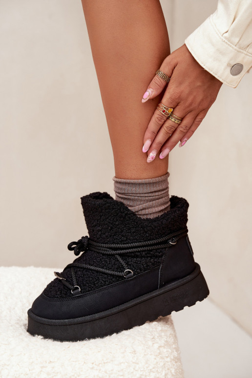 nööpidega lumesaapad Pealiste omad platvormiga karusnahaga Typu Baranek Big Star SS274109 msuud