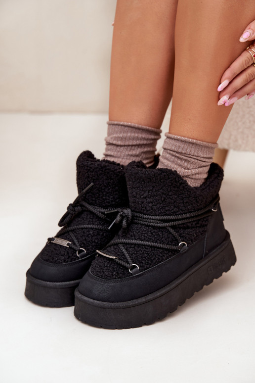 nööpidega lumesaapad Pealiste omad platvormiga karusnahaga Typu Baranek Big Star SS274109 msuud