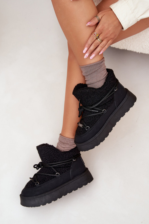 nööpidega lumesaapad Pealiste omad platvormiga karusnahaga Typu Baranek Big Star SS274109 msuud